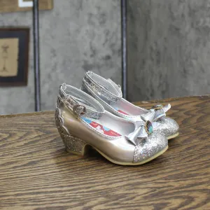Disney Toddler Girls Ariel Heeled Sandals 16708102540104 Shiny Gray 6T