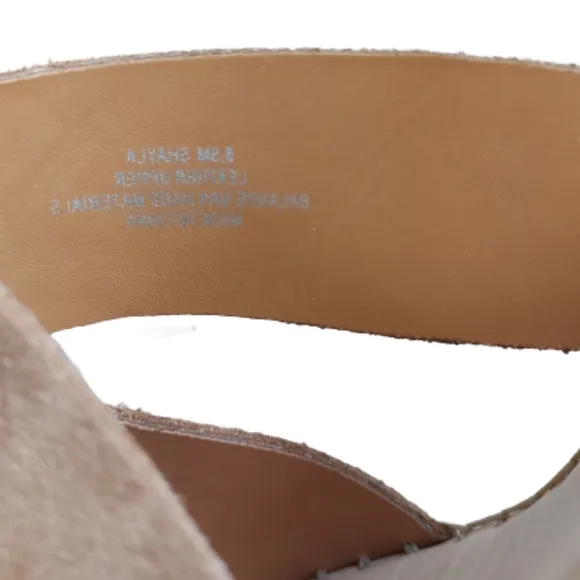 Dolce Vita Shayla Platform Wedge Shoe Size 8.5 Tan Beige Espadrille Caramel