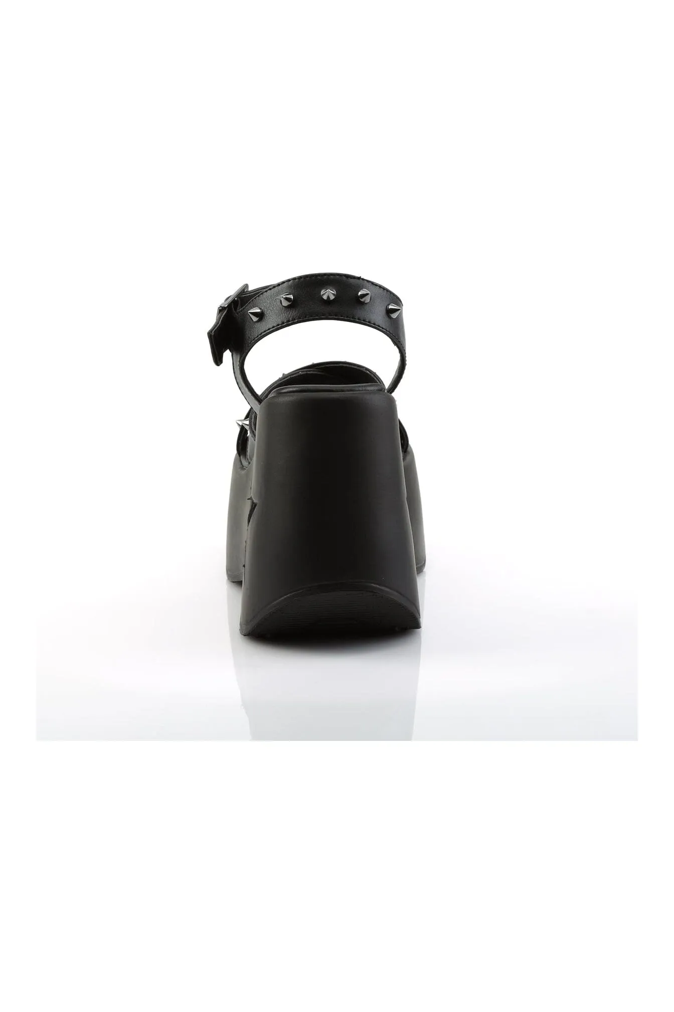 DYNAMITE-02 Black Vegan Leather Sandal