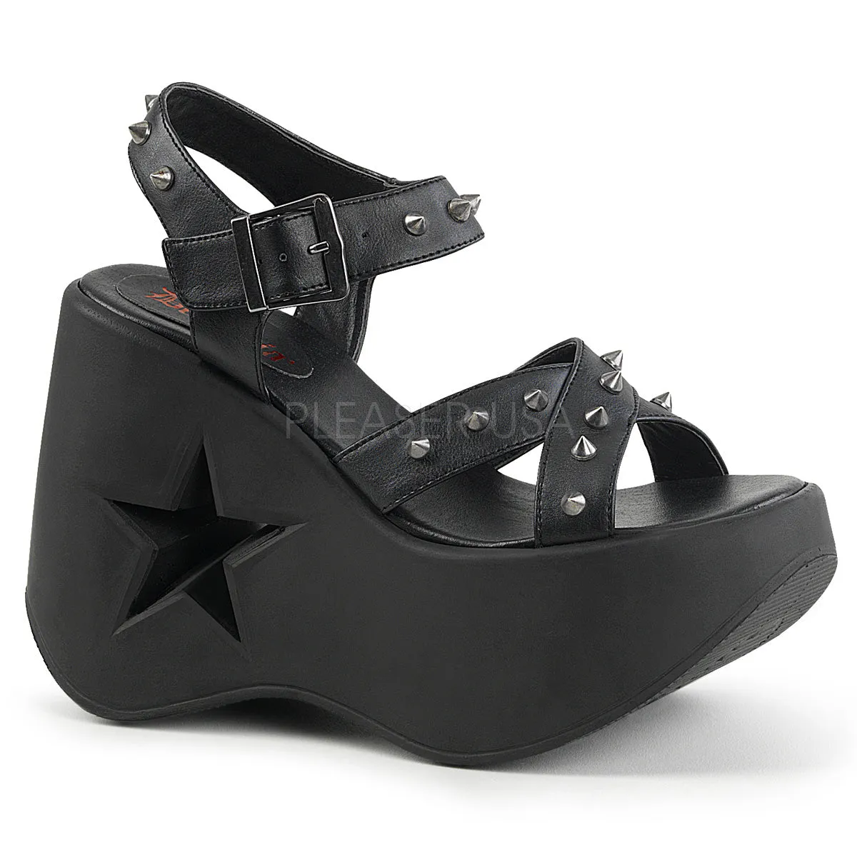 DYNAMITE-02  Black Vegan Leather