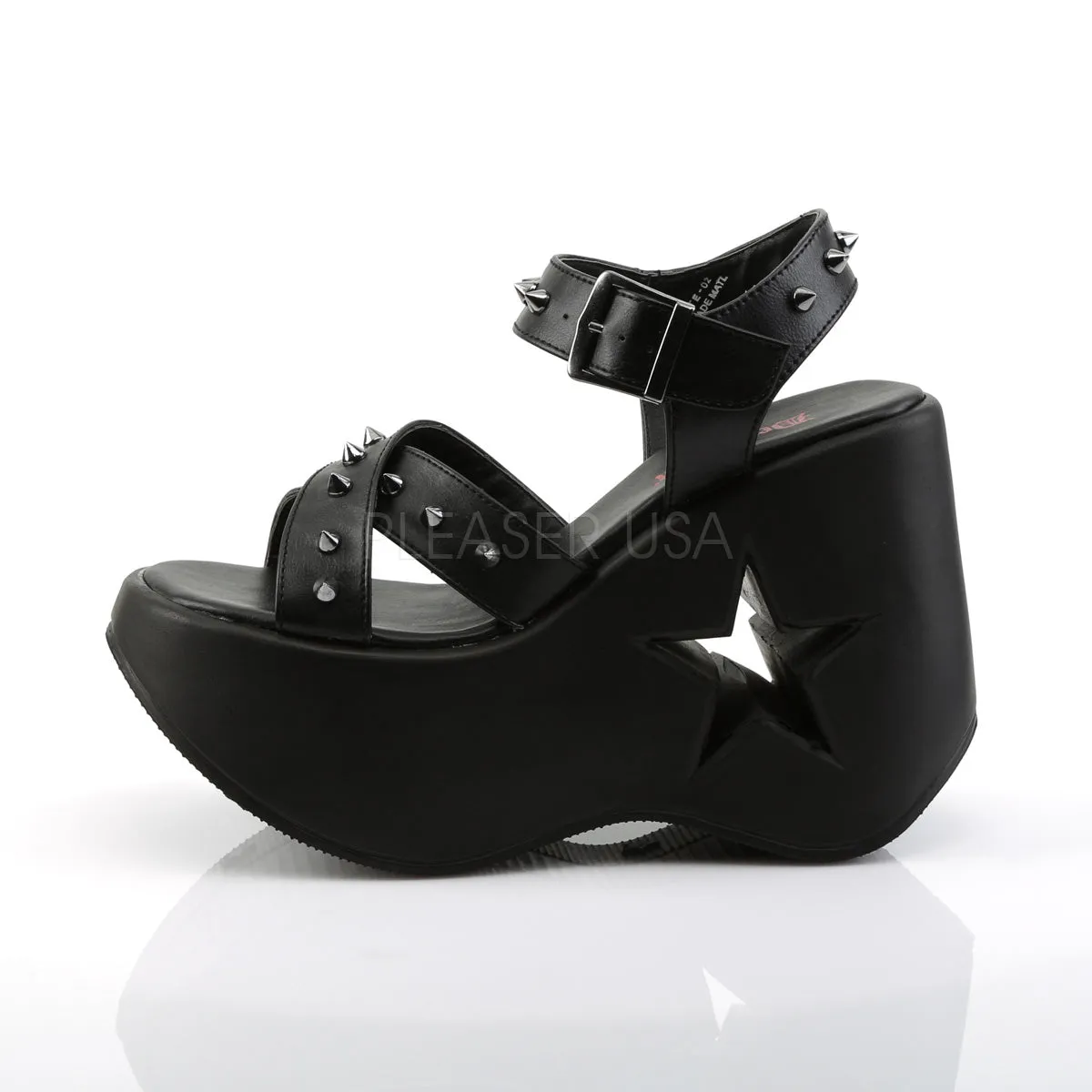DYNAMITE-02  Black Vegan Leather