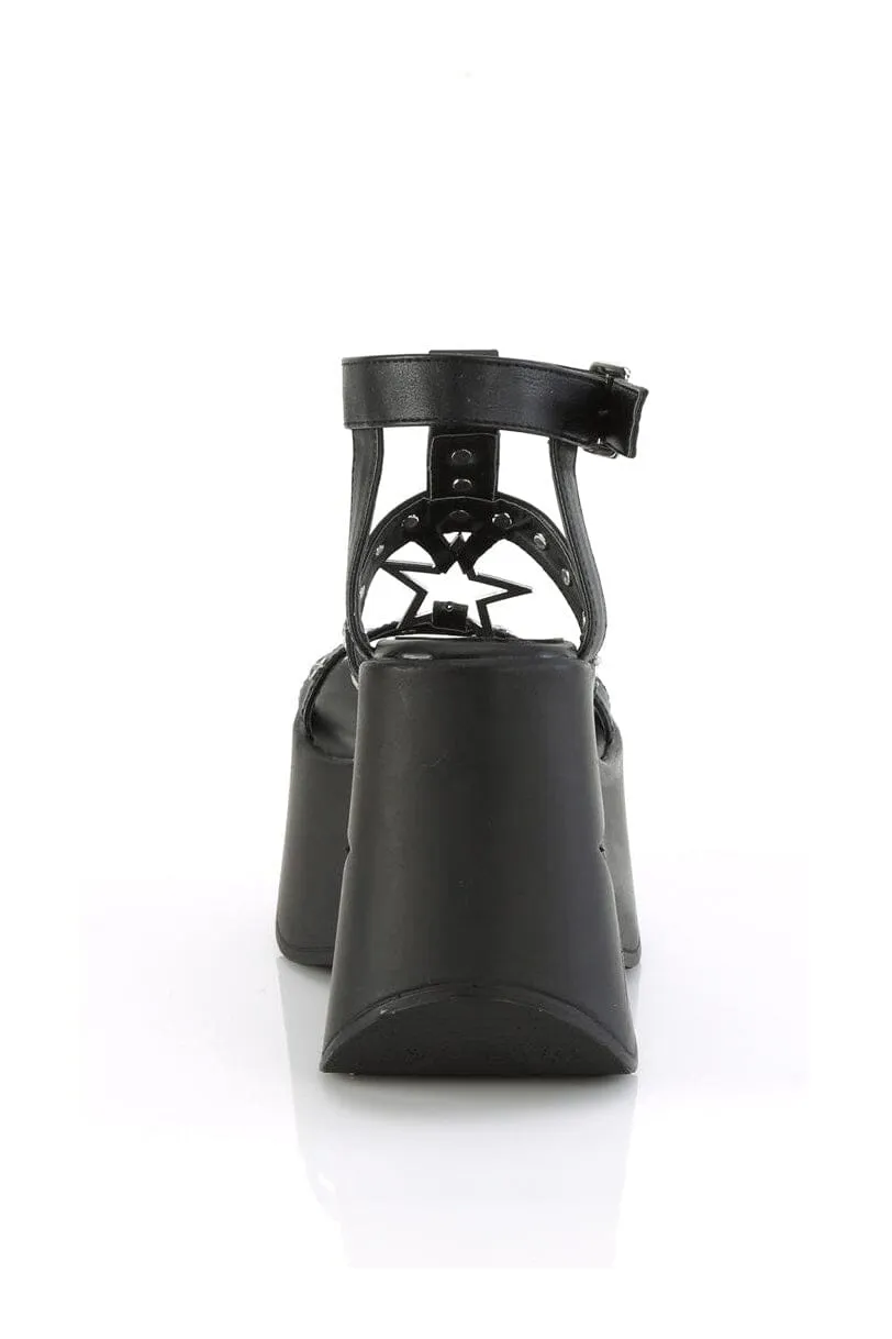DYNAMITE-12 Black Vegan Leather Sandal