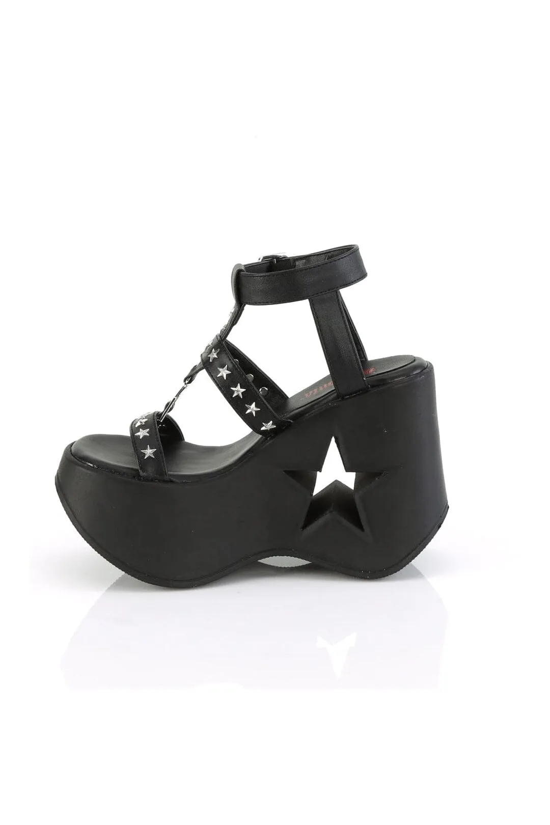 DYNAMITE-12 Black Vegan Leather Sandal