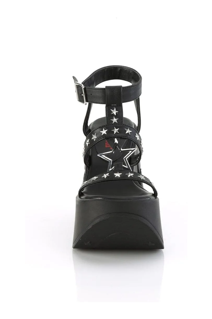 DYNAMITE-12 Black Vegan Leather Sandal