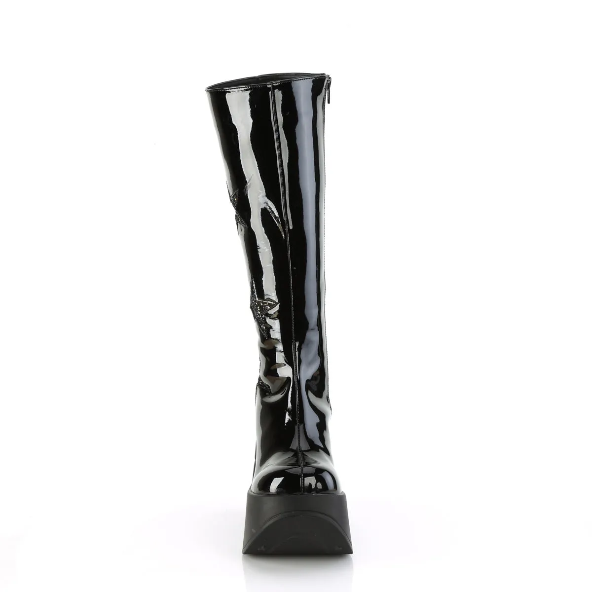 DYNAMITE-600  Black Patent-Black Multi Glitter