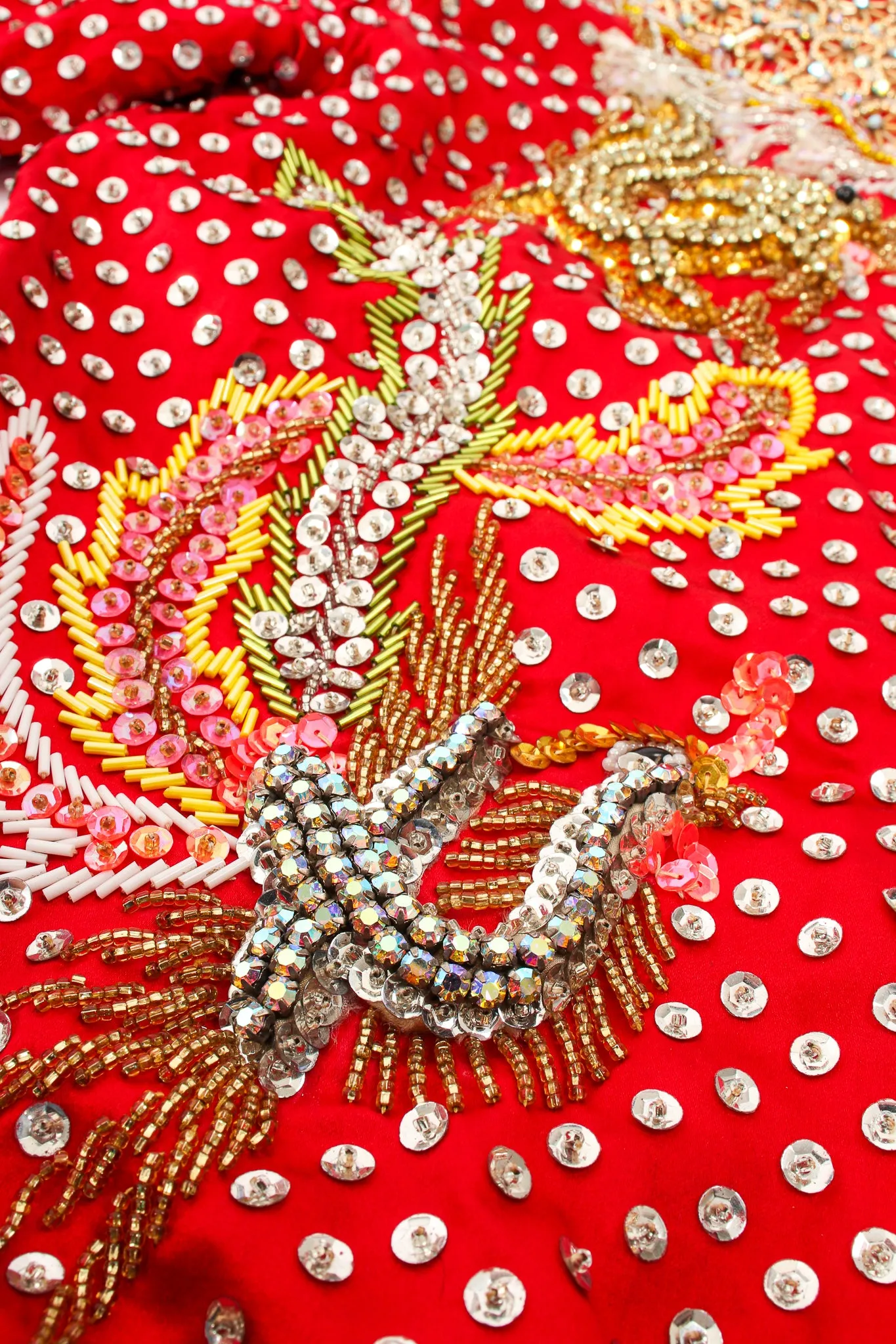Embellished Chinese Phoenix & Dragon Silk Jacket