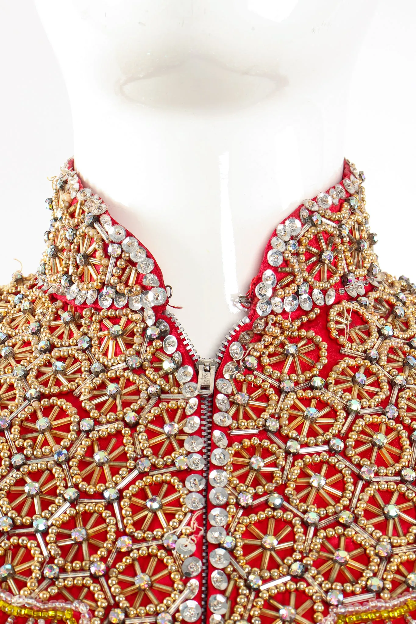 Embellished Chinese Phoenix & Dragon Silk Jacket
