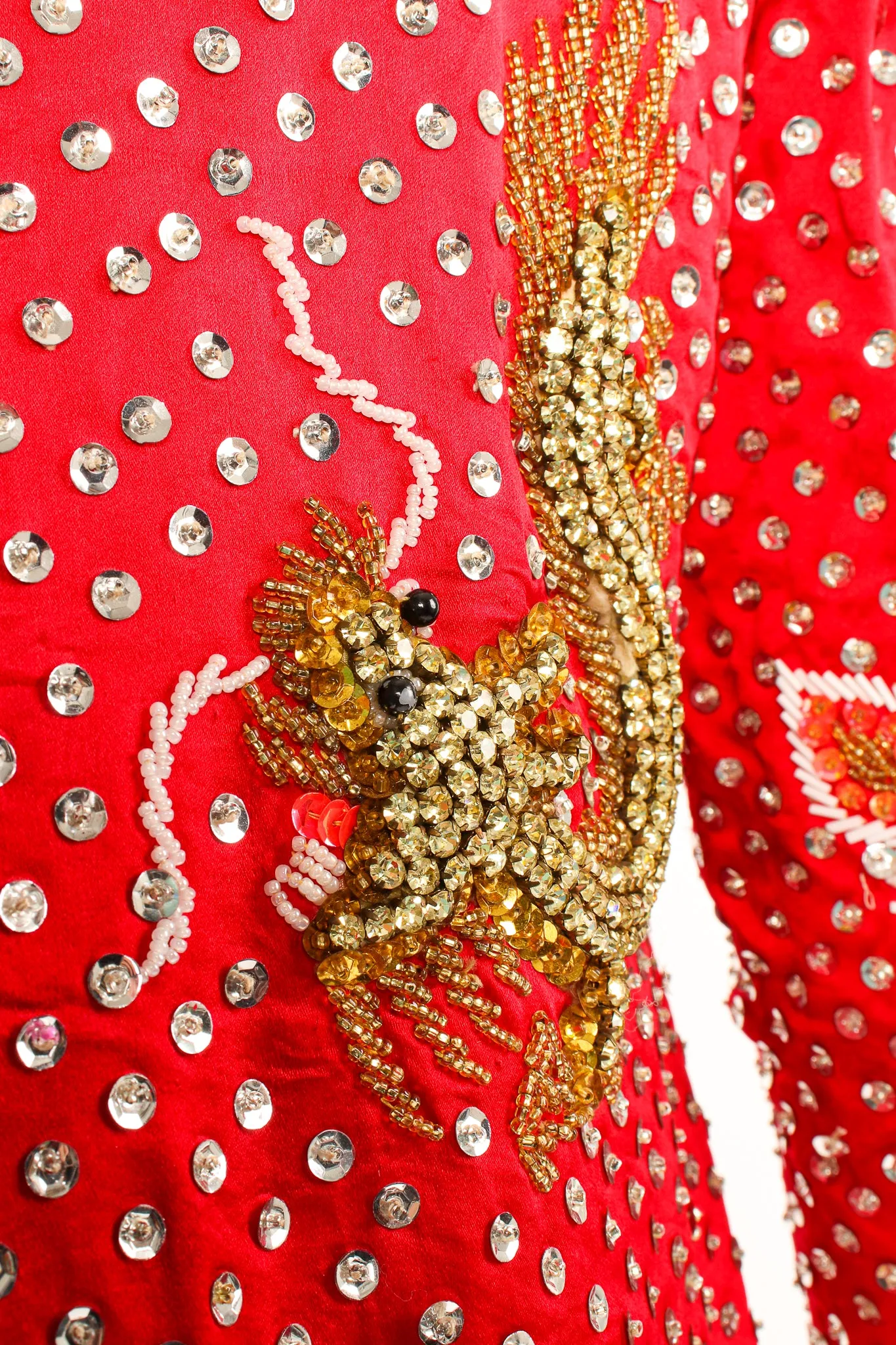 Embellished Chinese Phoenix & Dragon Silk Jacket