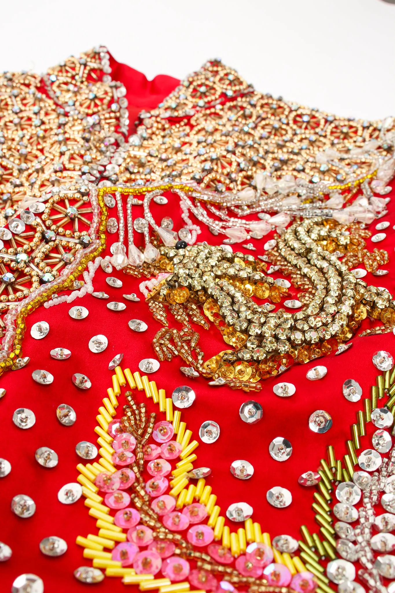 Embellished Chinese Phoenix & Dragon Silk Jacket