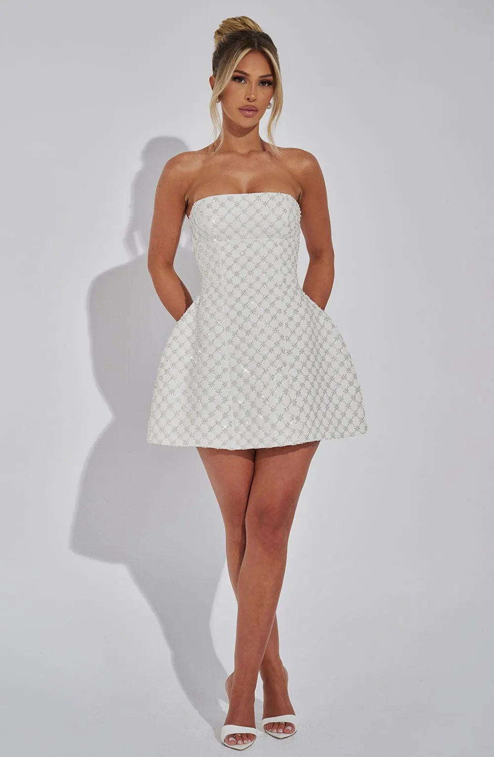 Emilia mini dress-ivory