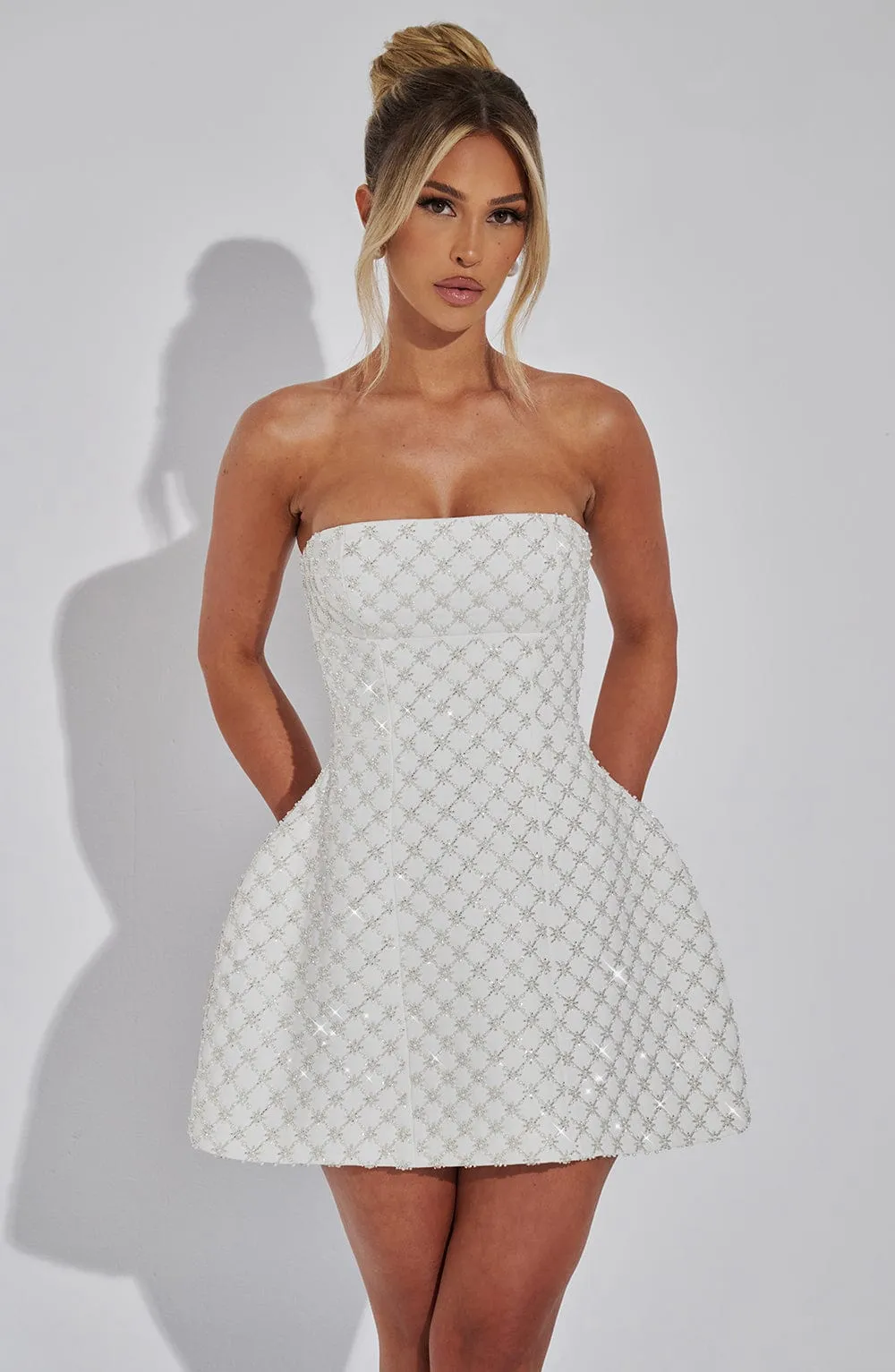 Emilia mini dress-ivory