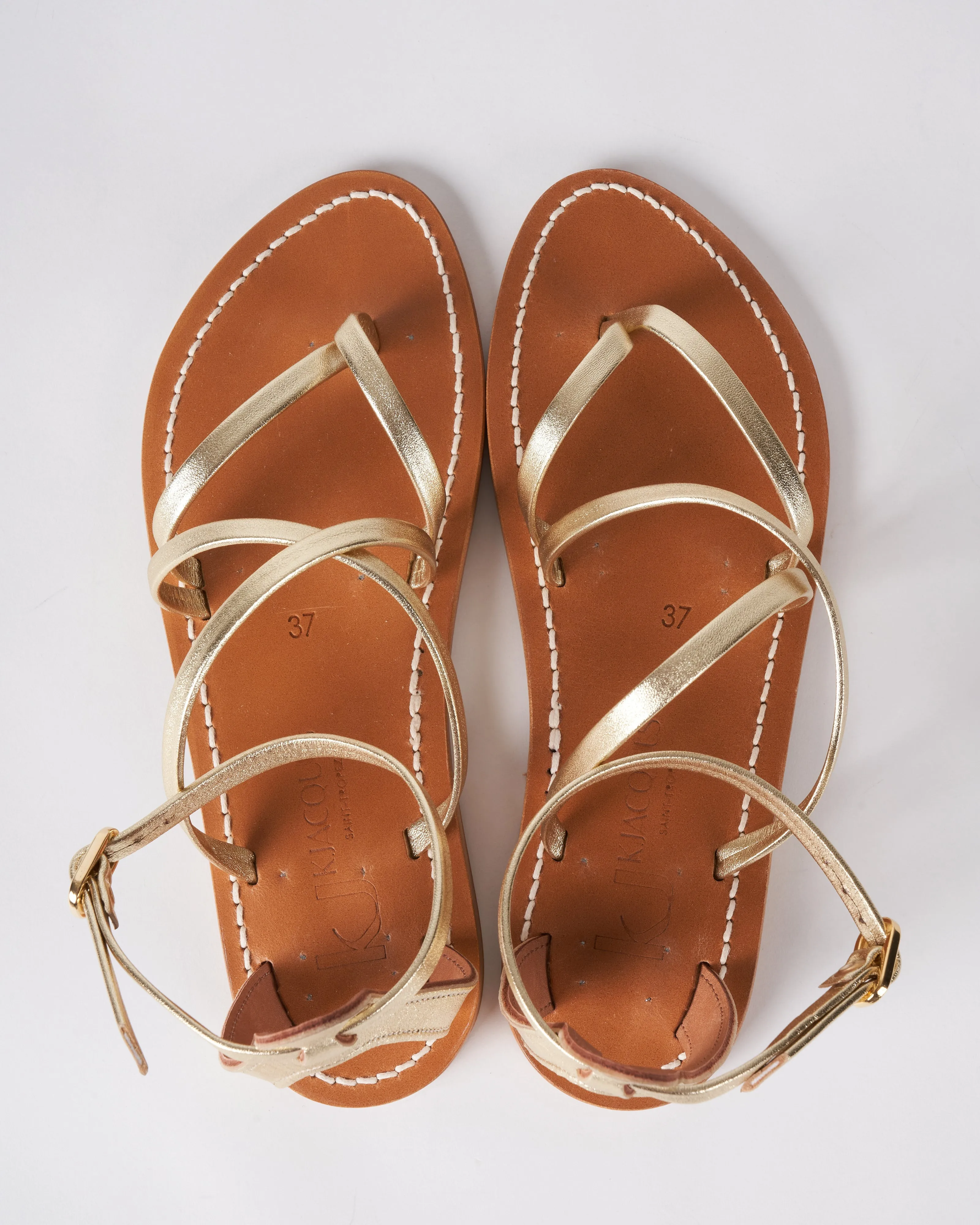 epicure strappy sandal - lame platine