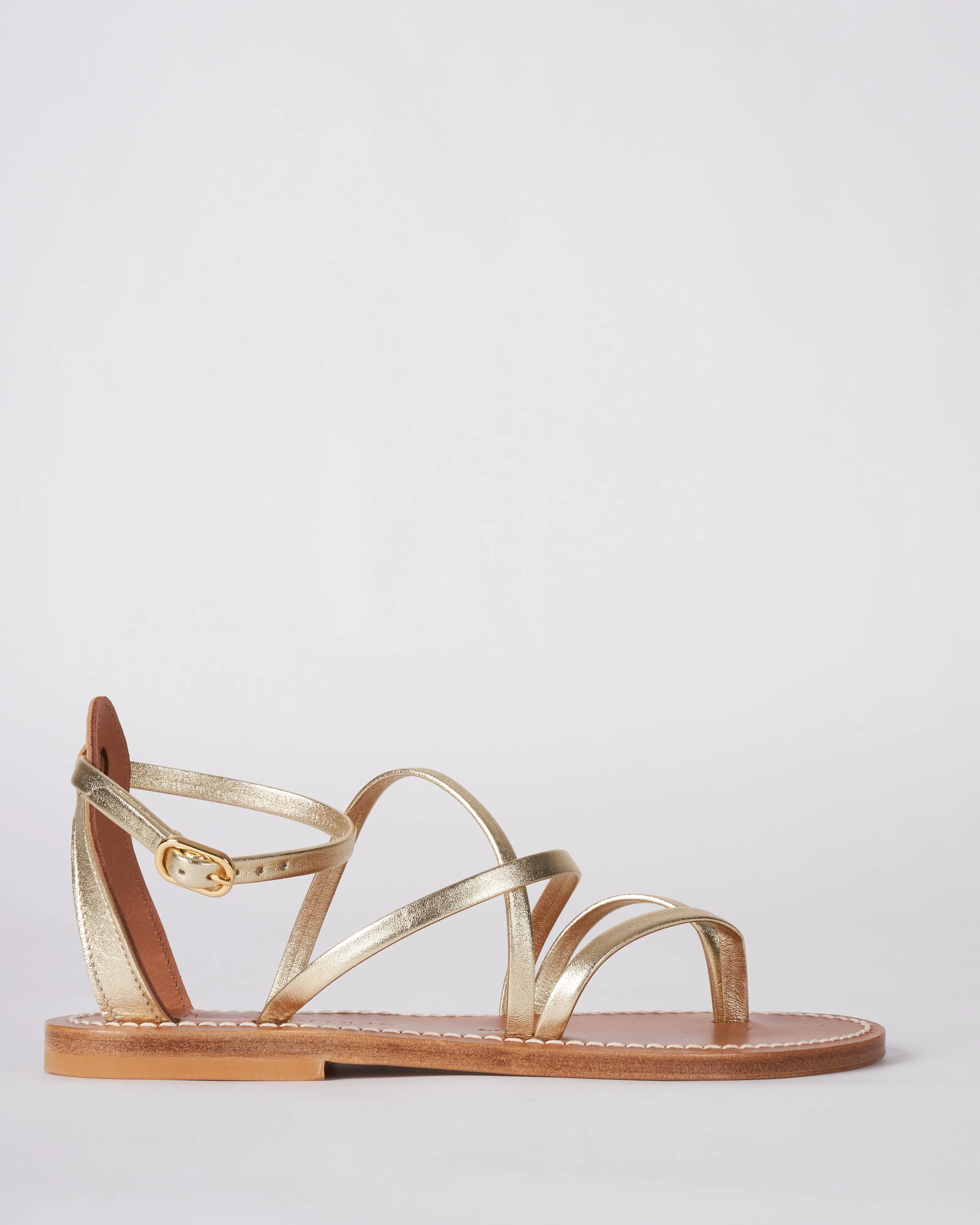 epicure strappy sandal - lame platine