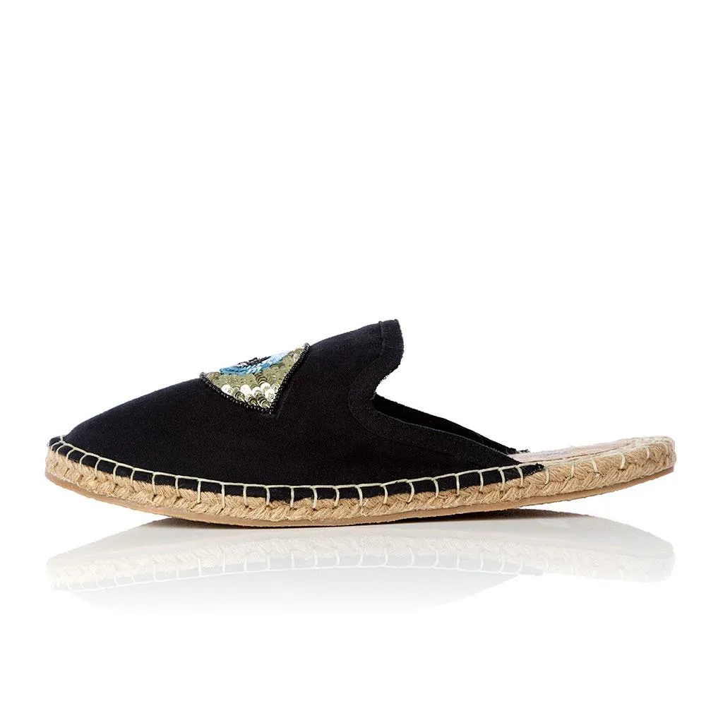 EVIL EYE BLACK MULES
