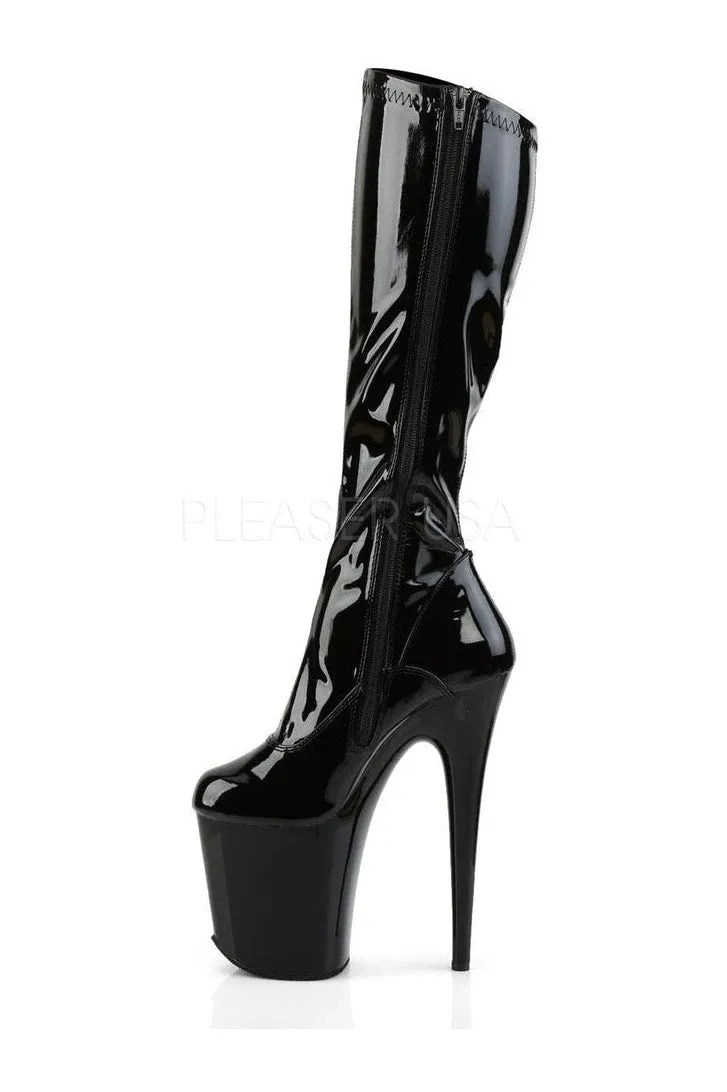 FLAMINGO-2000 Platform Boot  | Black Patent