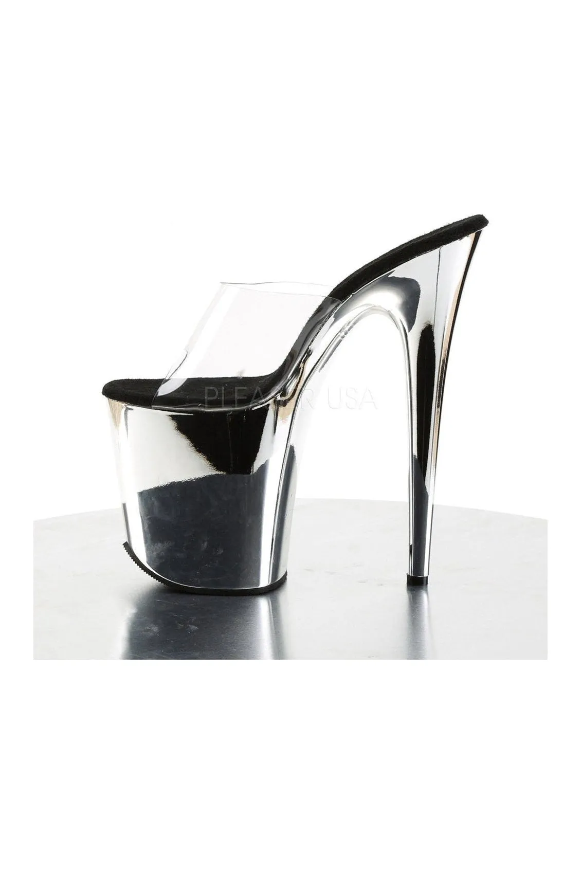 FLAMINGO-801 Platform Slide  | Clear Vinyl
