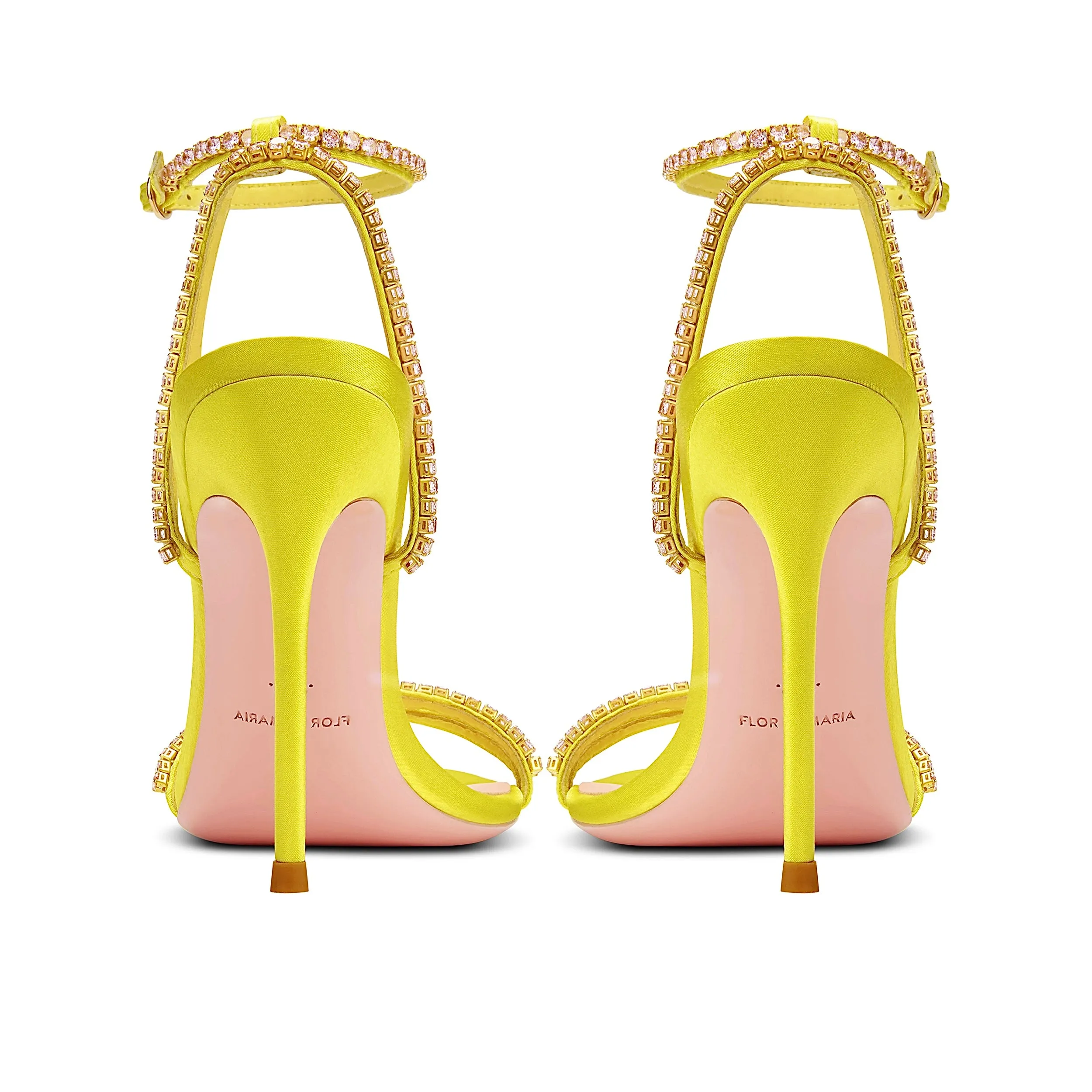 Flor Yellow Heeled Sandals