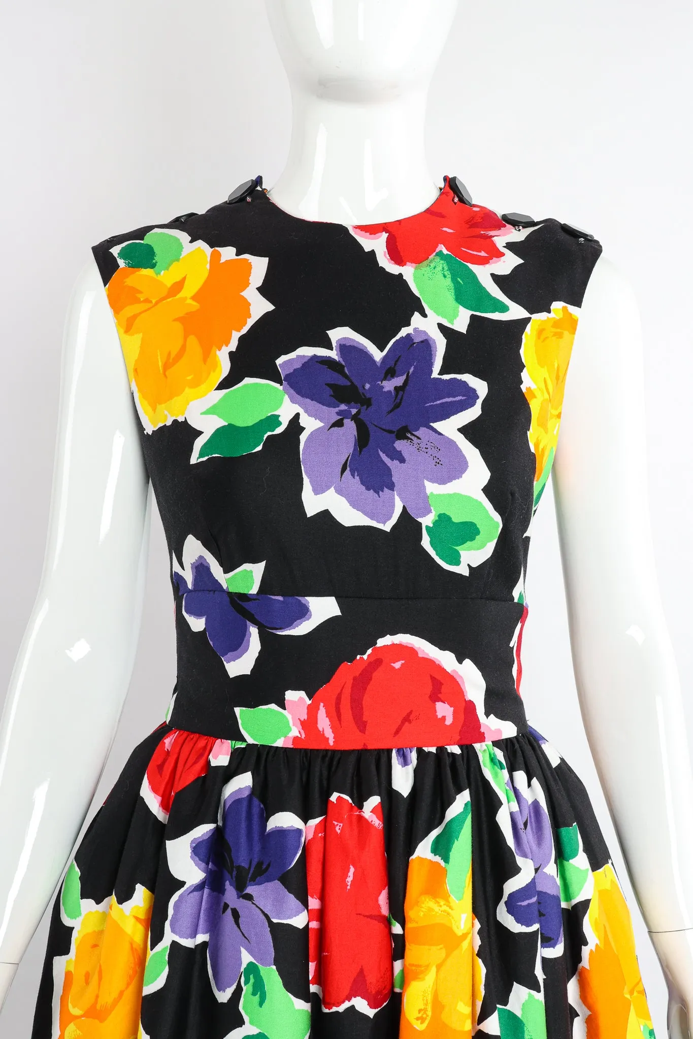 Floral Sateen Crossback Gown