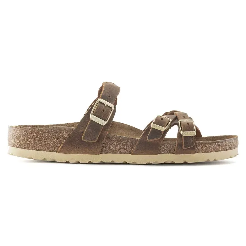 Franca Braided Oiled Leather - Cognac