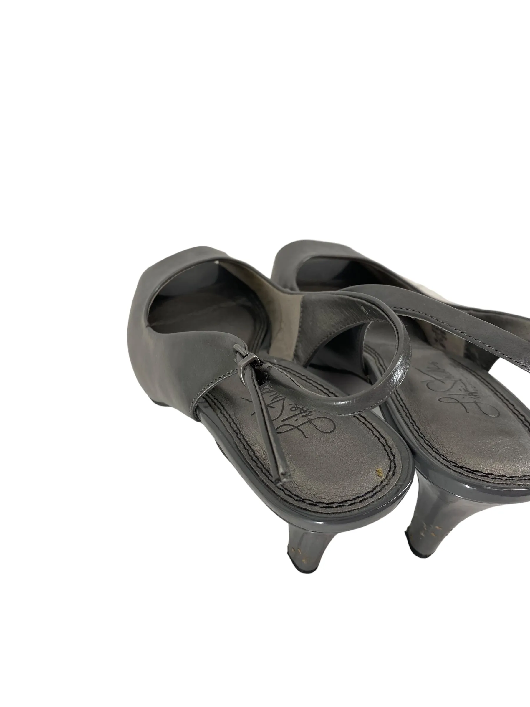 Grey Sandals Heels Stiletto Clothes Mentor, Size 8