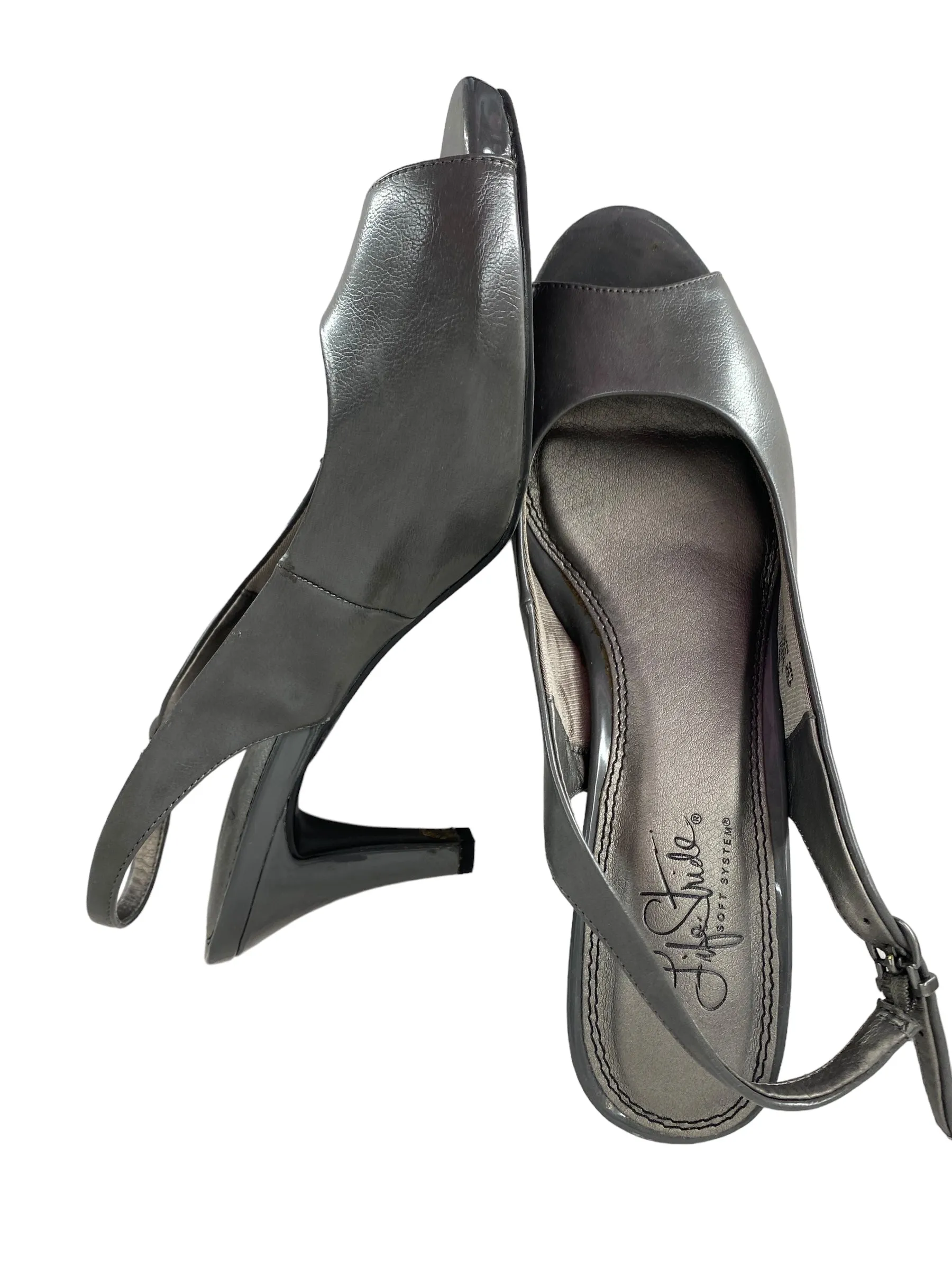 Grey Sandals Heels Stiletto Clothes Mentor, Size 8