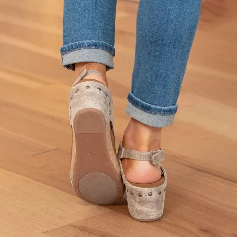 GS Platform Wedge | Comfortabele wedge sandalen met verstelbaar hiel bandje voor dames
