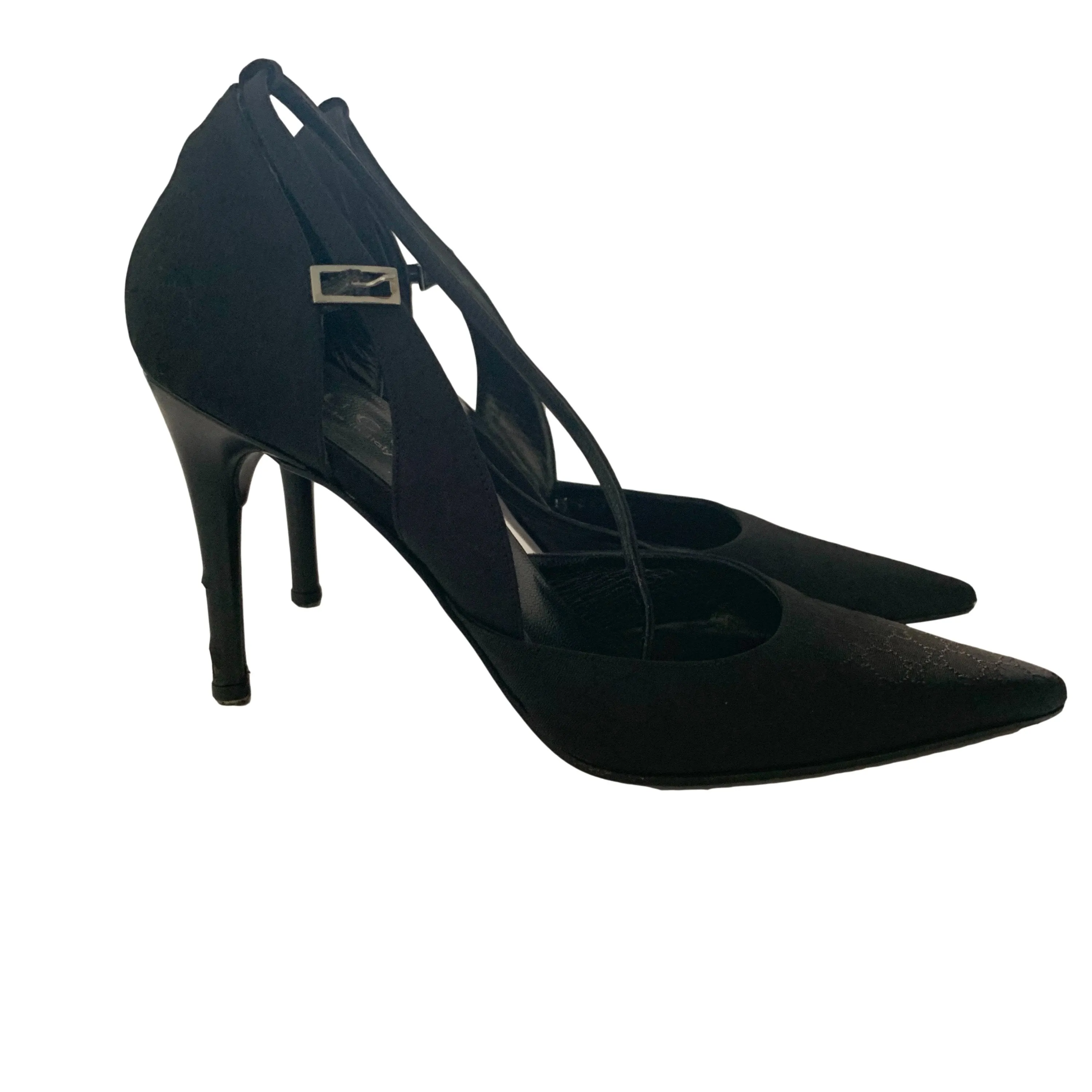 Gucci Black Raised Logo Heels