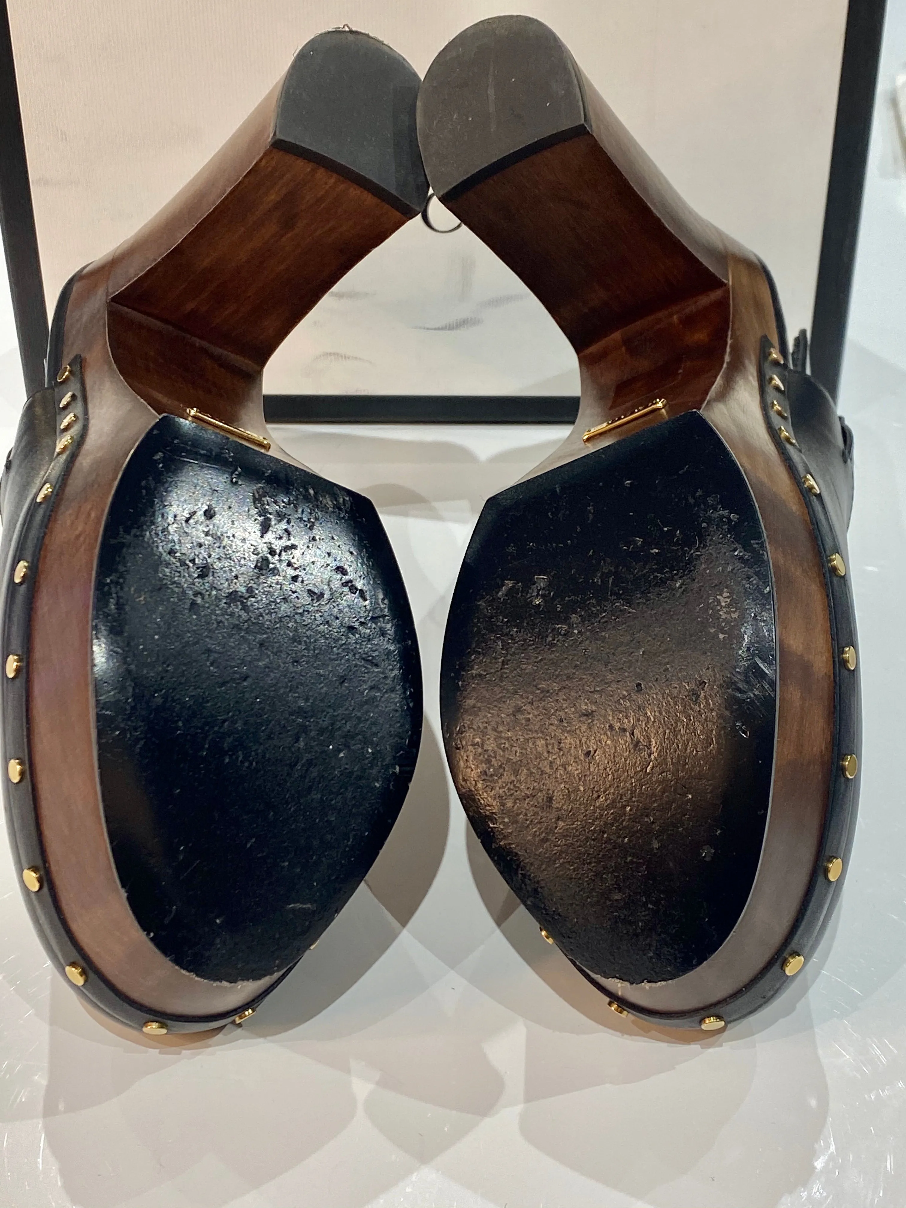 Gucci Hamstel Horsebit Leather Clog Pump