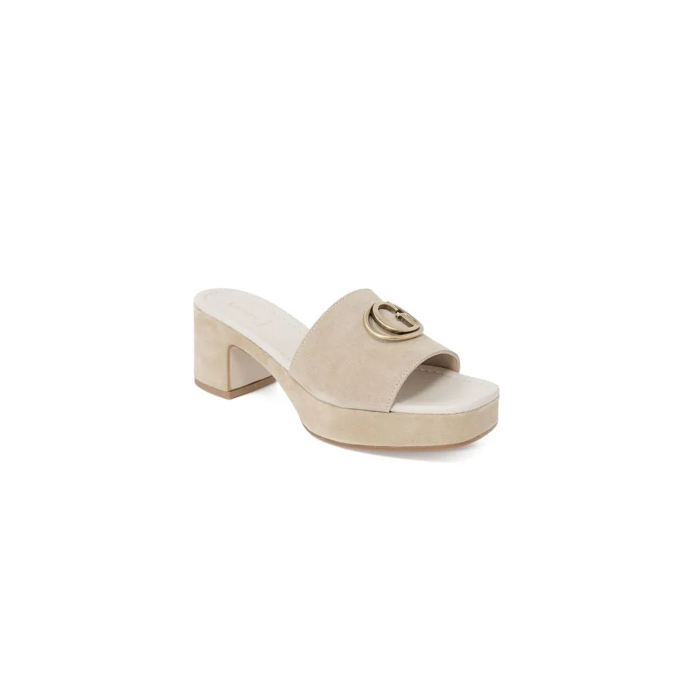 Guess Beige Suede Leather Sandal