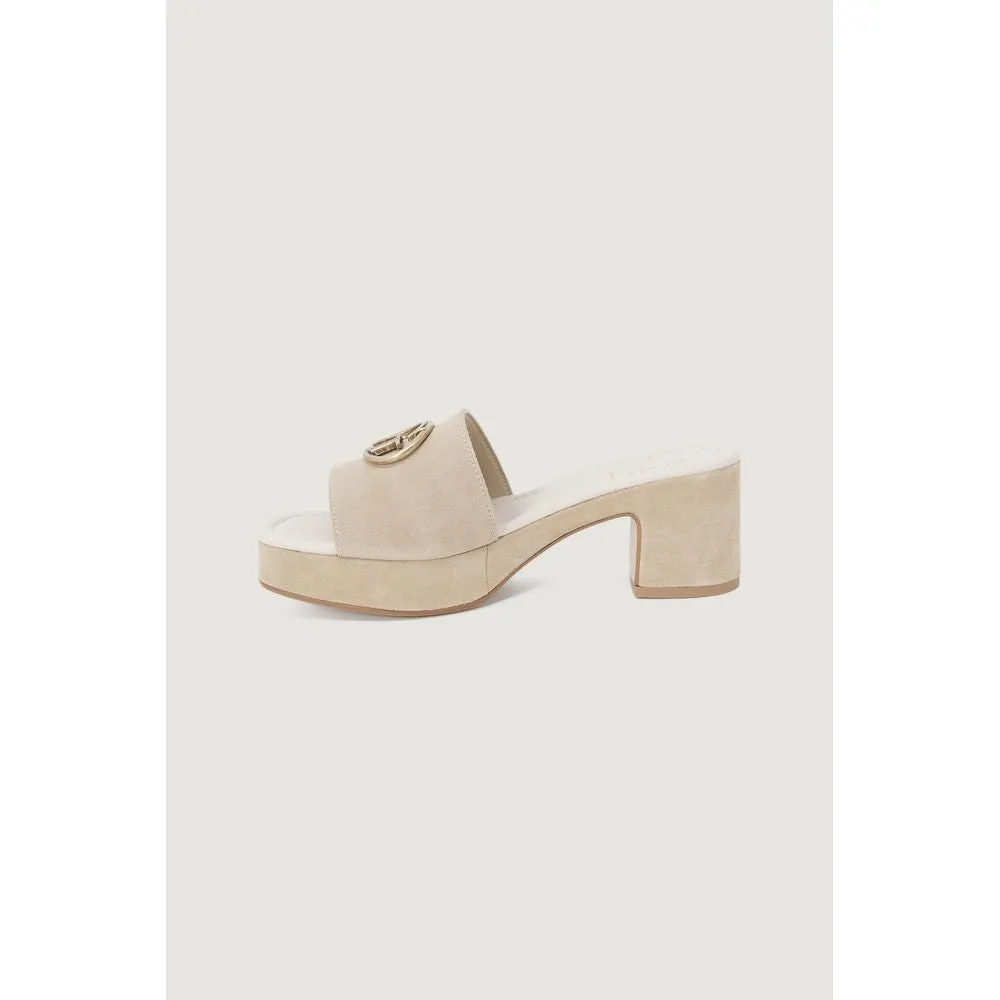 Guess Beige Suede Leather Sandal