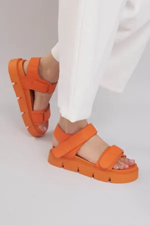 Haarlem Chunky Platform Sandals - Orange