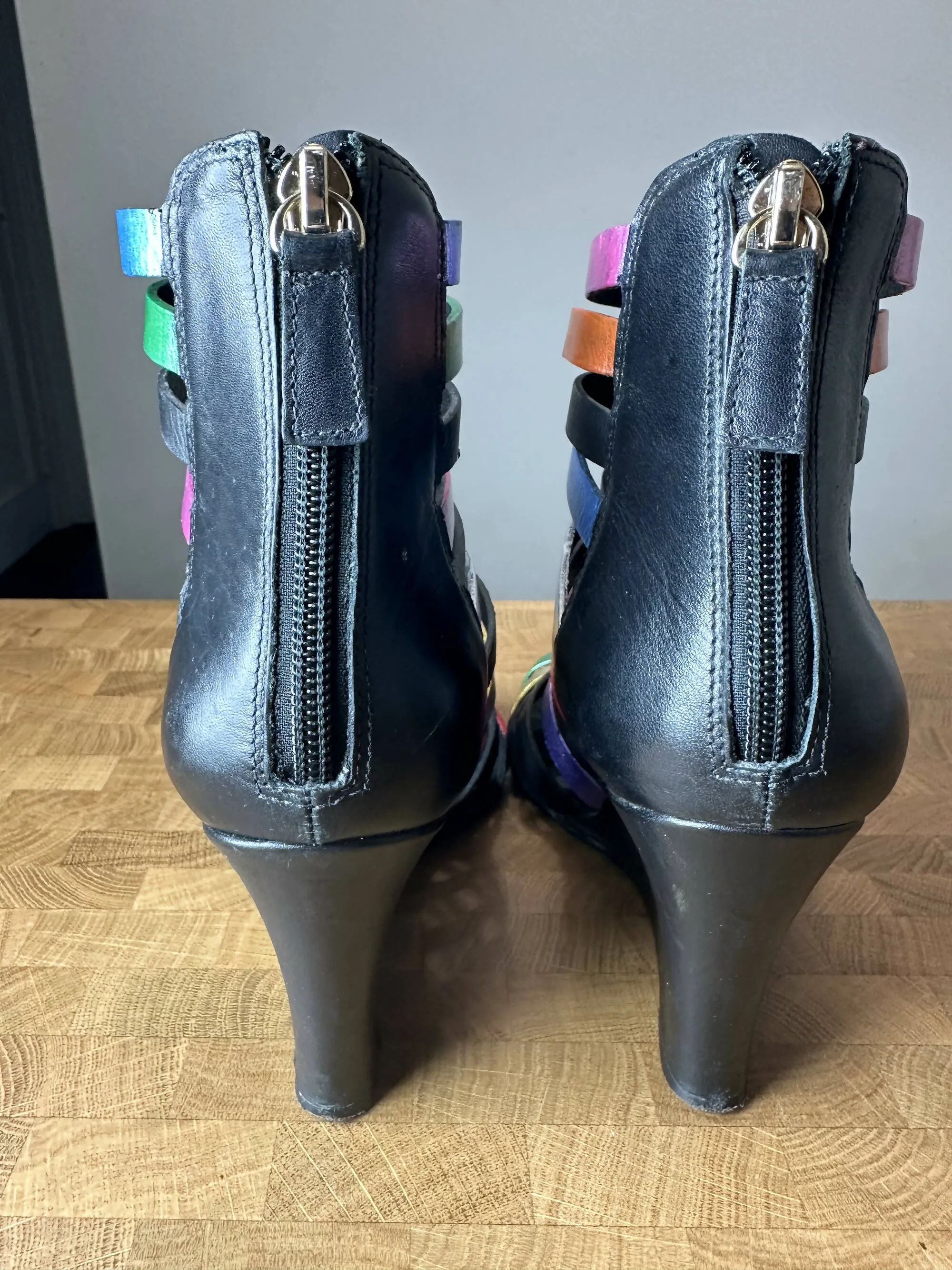 Hand Painted Strappy Wedge Heels by Reiss