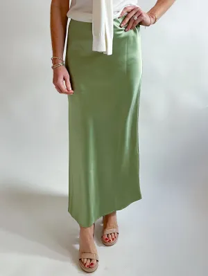High Class Satin Midi Skirt
