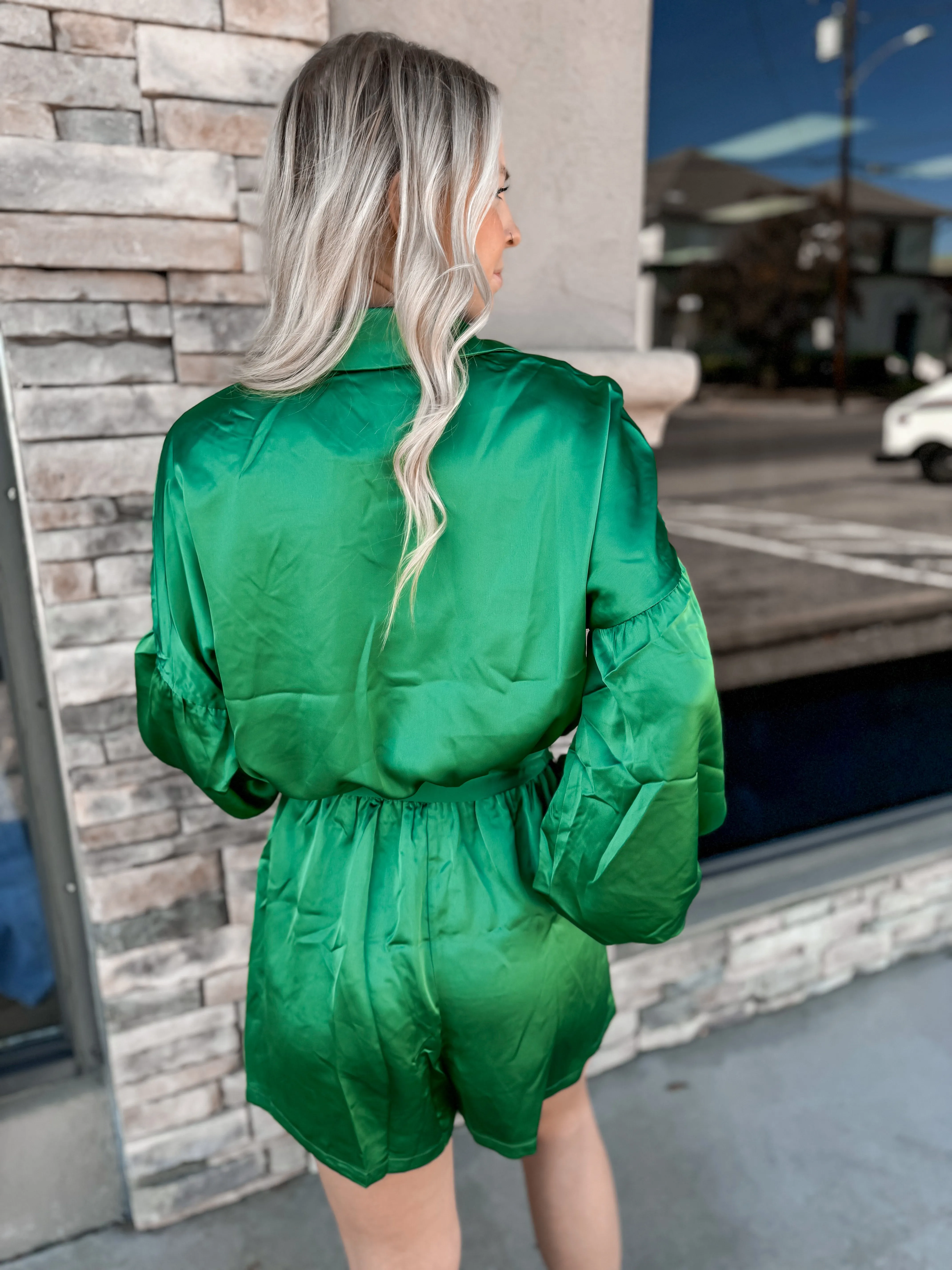 High Confidence Satin Romper