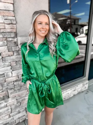 High Confidence Satin Romper