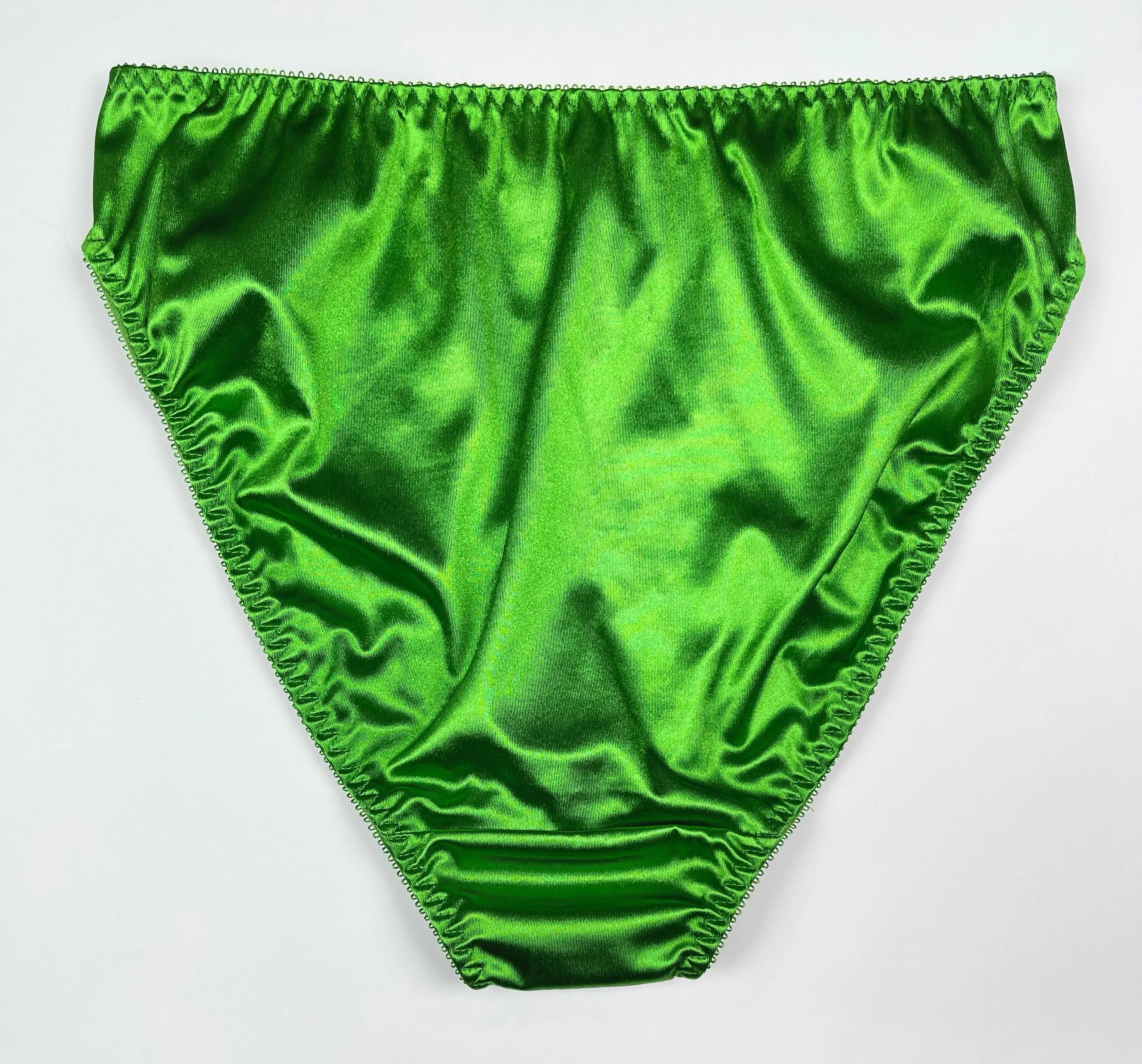 High Leg Satin and Lace Panty