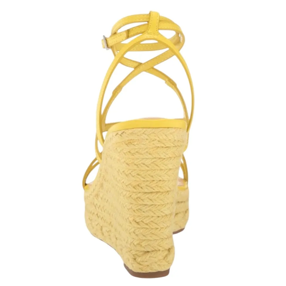HIRANI Strappy Espadrille Wedges Sandals Platform