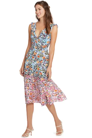 Holly Pink Margerite Midi Dress