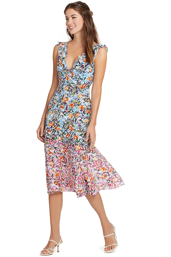 Holly Pink Margerite Midi Dress
