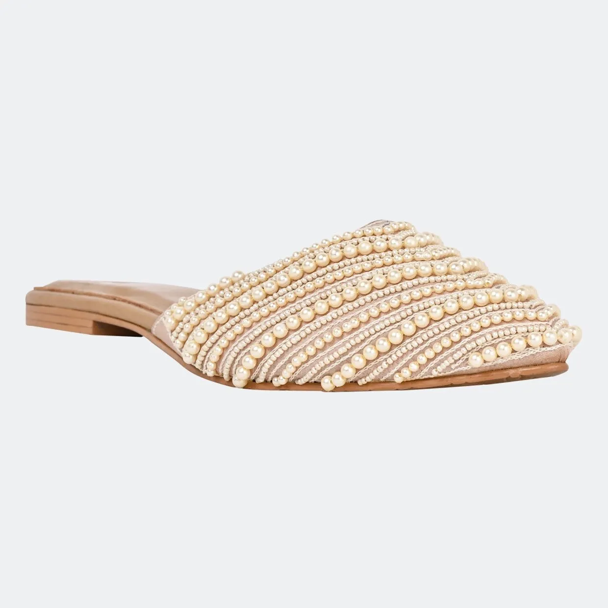 Inci Nude Flat Sandals For Women