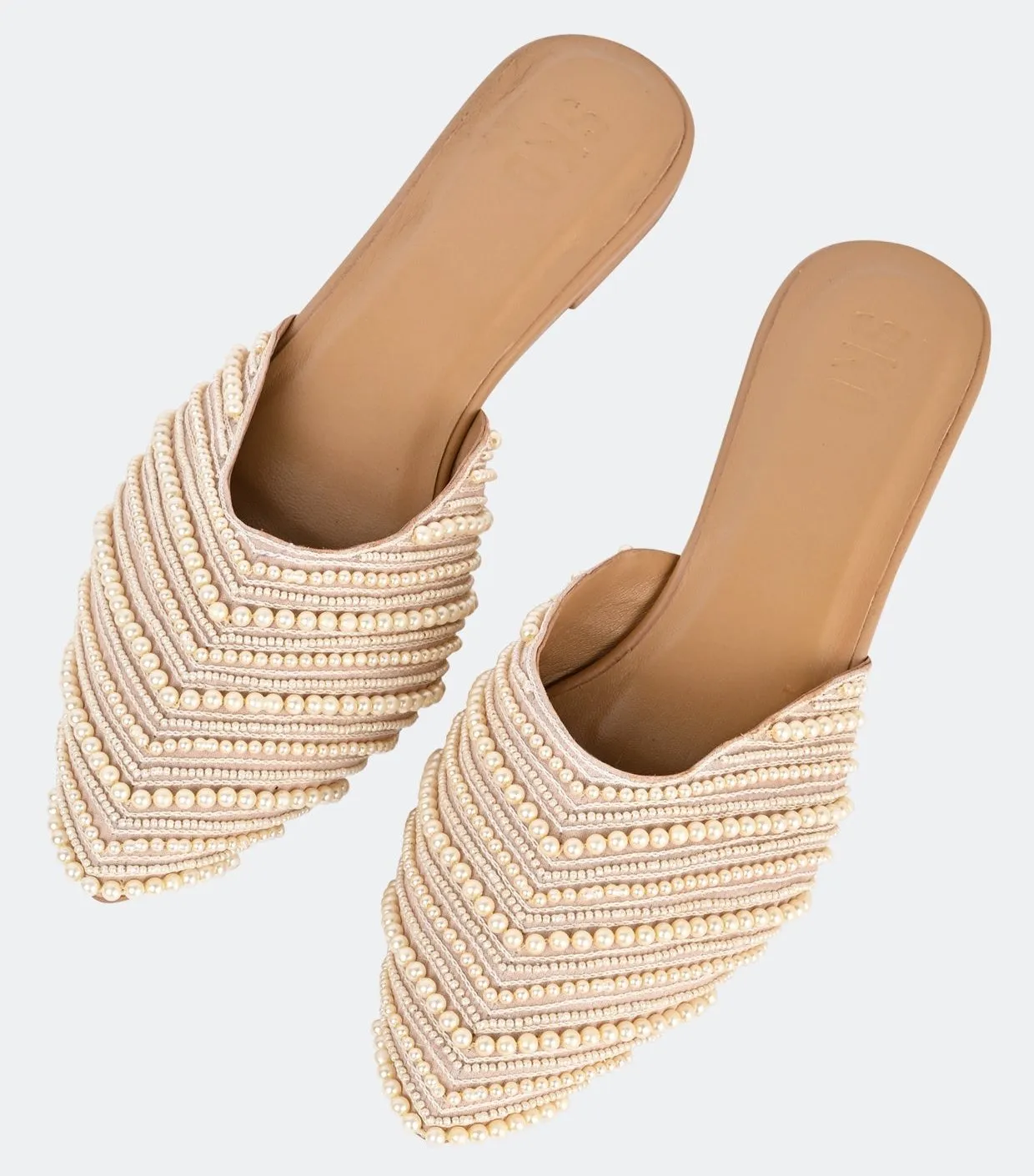 Inci Nude Flat Sandals For Women
