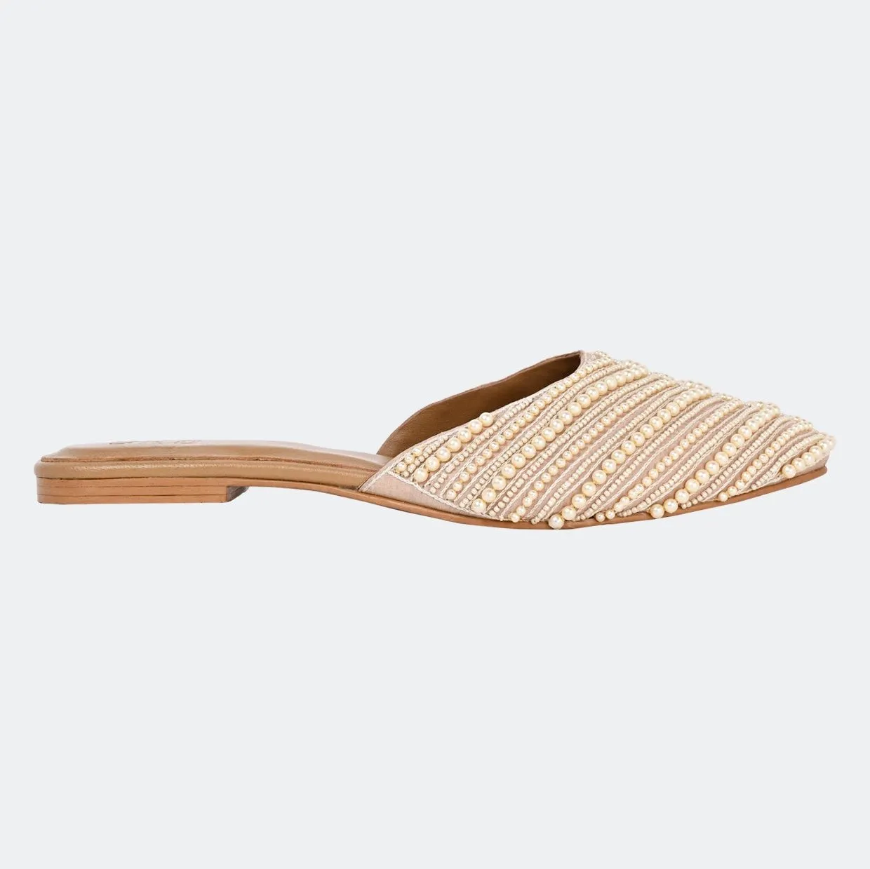 Inci Nude Flat Sandals For Women