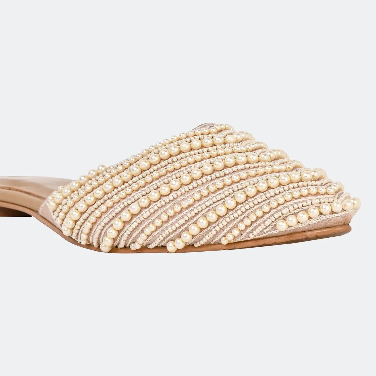 Inci Nude Flat Sandals For Women