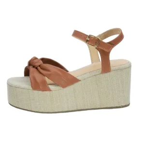 Ipanema Brown Leather Platform Wedge