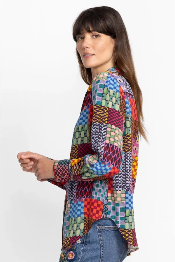 Isadora Waves Silk Blouse