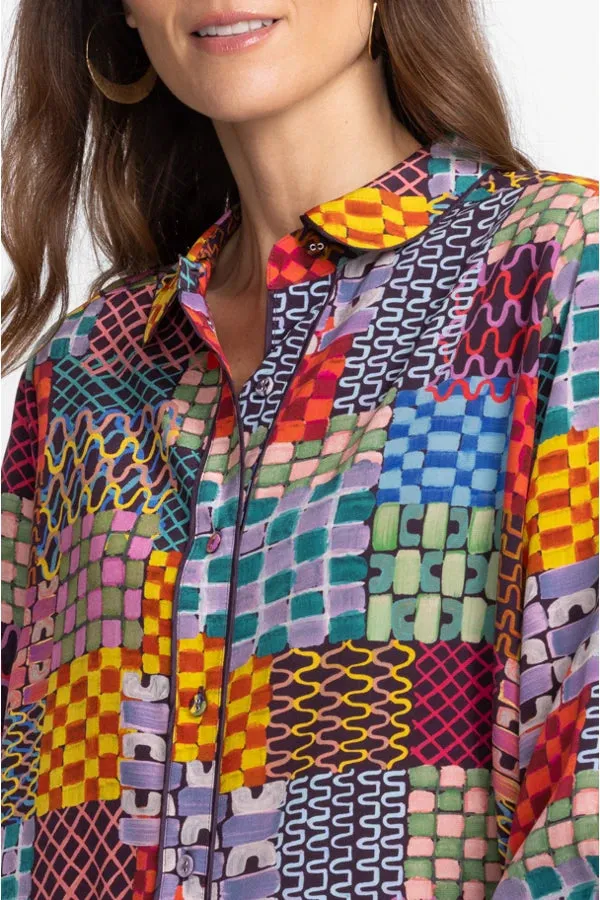 Isadora Waves Silk Blouse