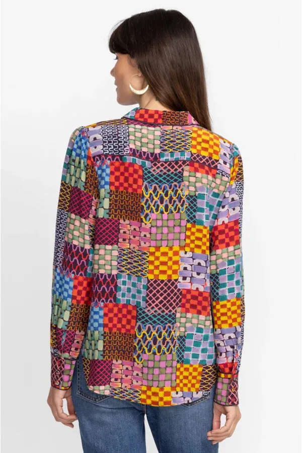 Isadora Waves Silk Blouse
