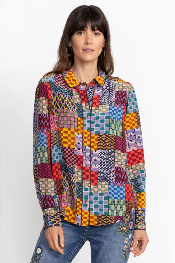 Isadora Waves Silk Blouse