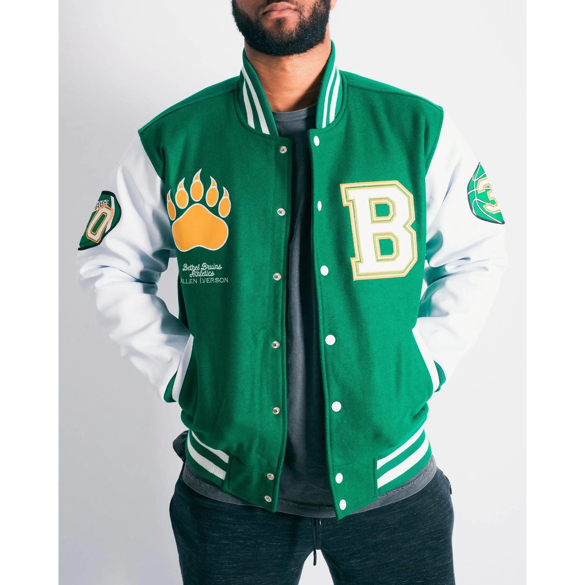 IVERSON HIGH SCHOOL VARSITY JACKET (GREEN)