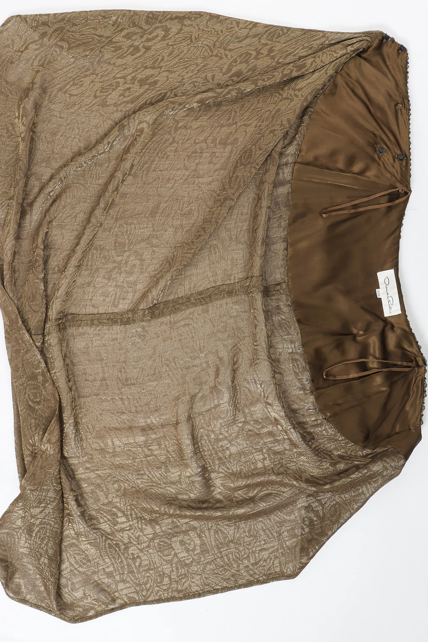 Jeweled Lamé Wrap Skirt Set